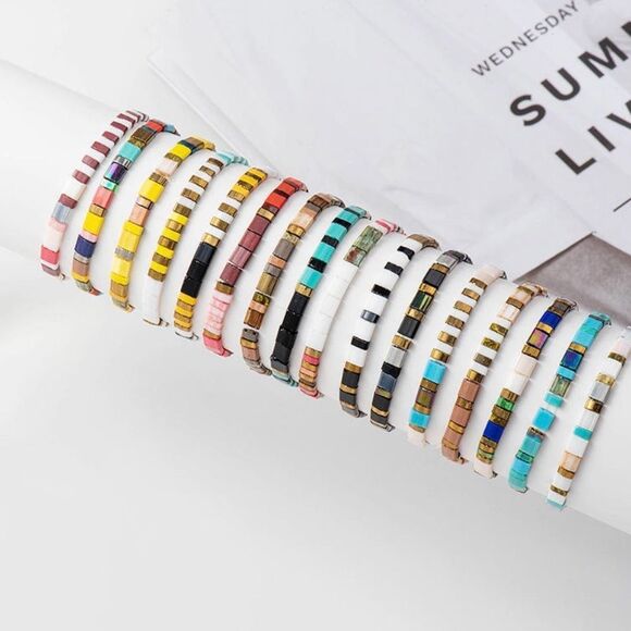 Chicklet Elastic Bracelet nib - Picture 2 of 11